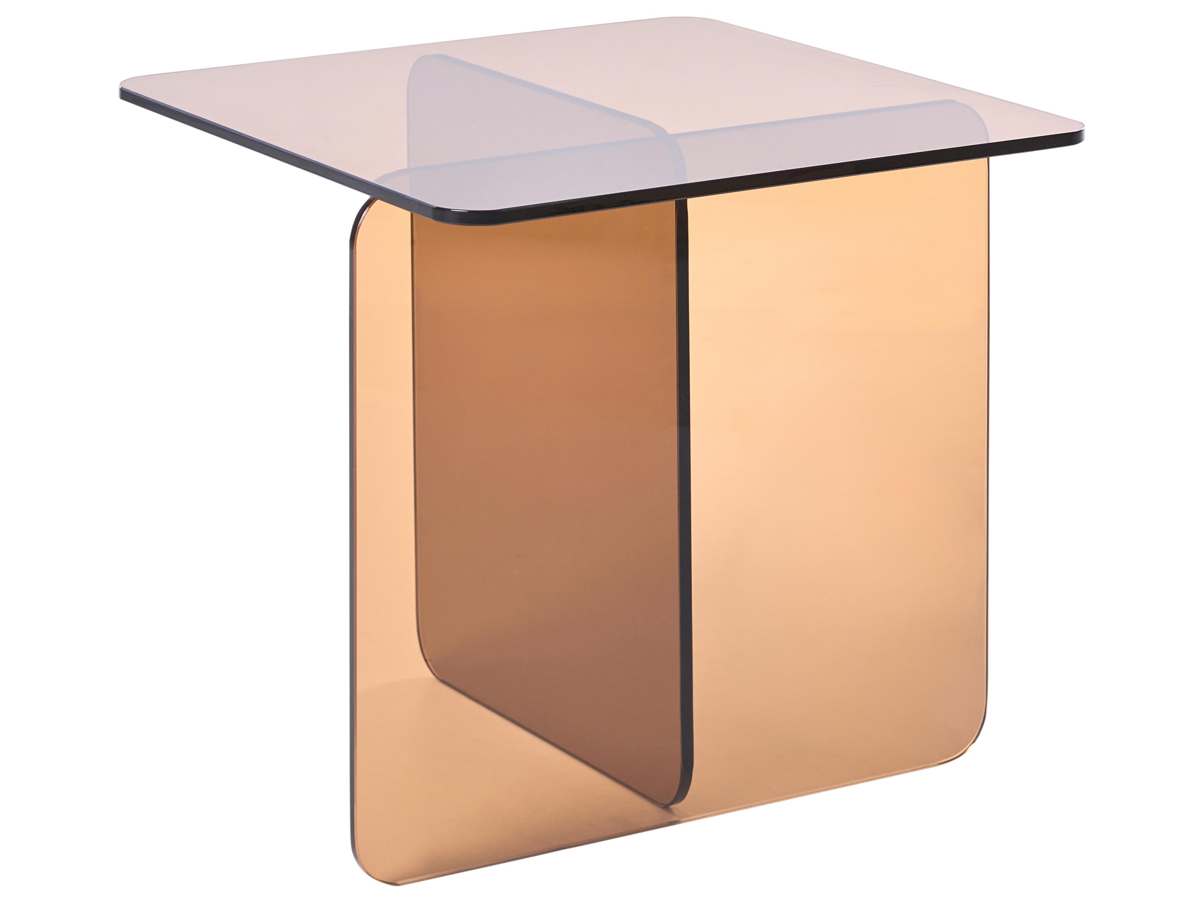Bijzettafel AMISK Veiligheidsglas Bruin