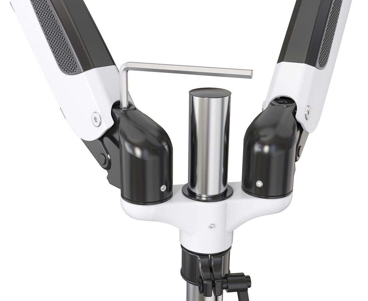 ERGOLEBEN GS220TK 2 Monitor Tischhalterung | 15-27 Zoll | Gasdruckfeder | höhenverstellbare | drehbar schwenkbar neigbar | VESA 75/100 | bis 8kg je Monitor