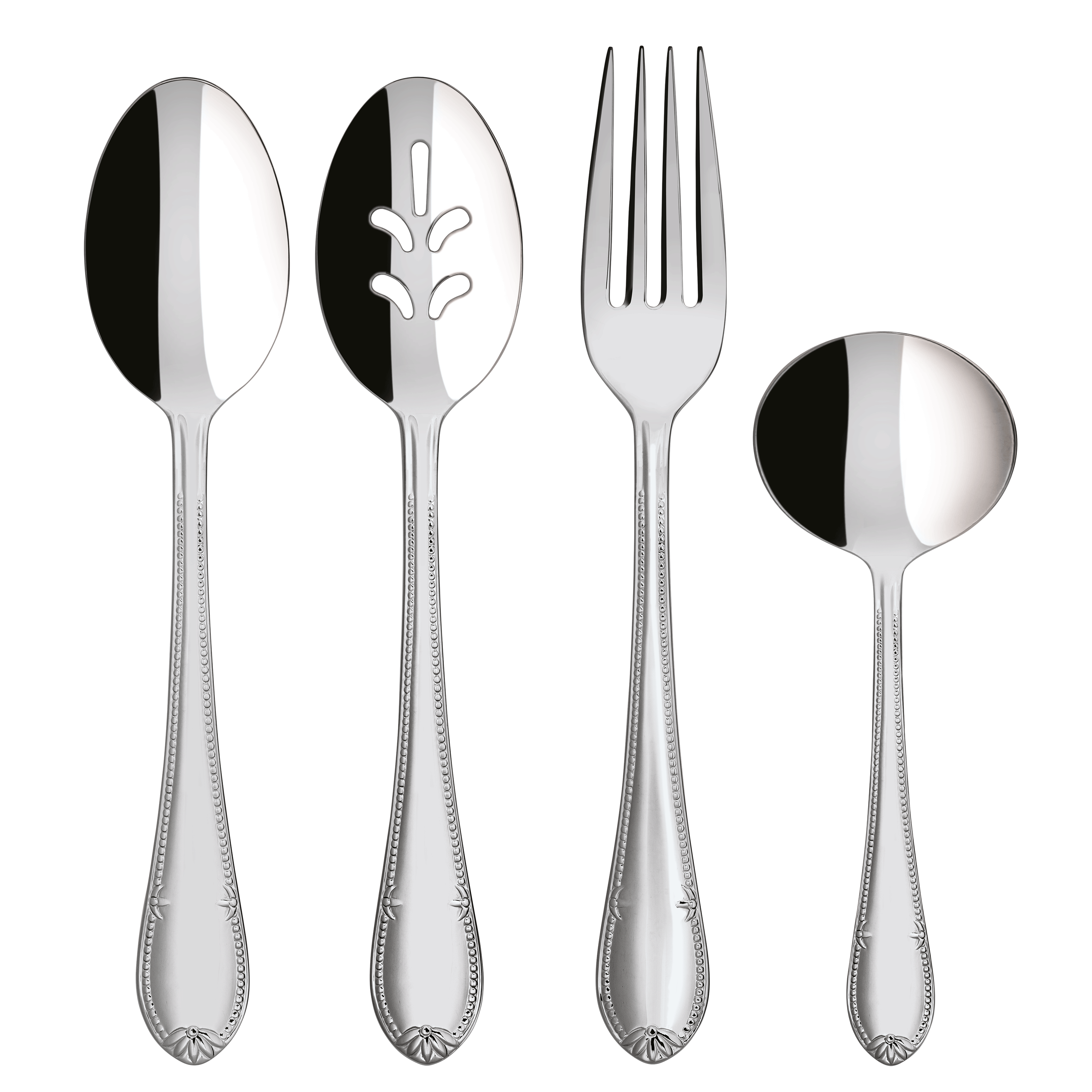 Mademoiselle 4-piece flatware set stainless steel