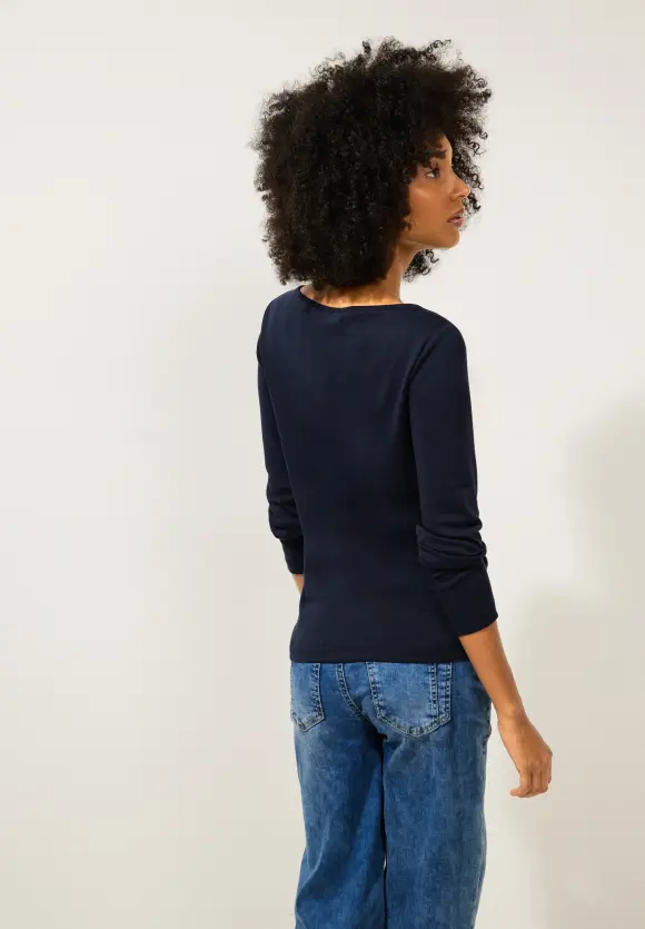 Softes Langarmshirt - deep blue