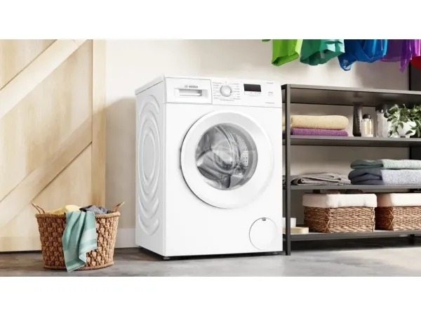 Bosch Serie | 2 WGE03200SN - Vaskemaskine - Niche - bredde: 60 cm - højde: 85 cm - frontbetjening - 65 liter - 8 kg - 1200 rpm - hvid