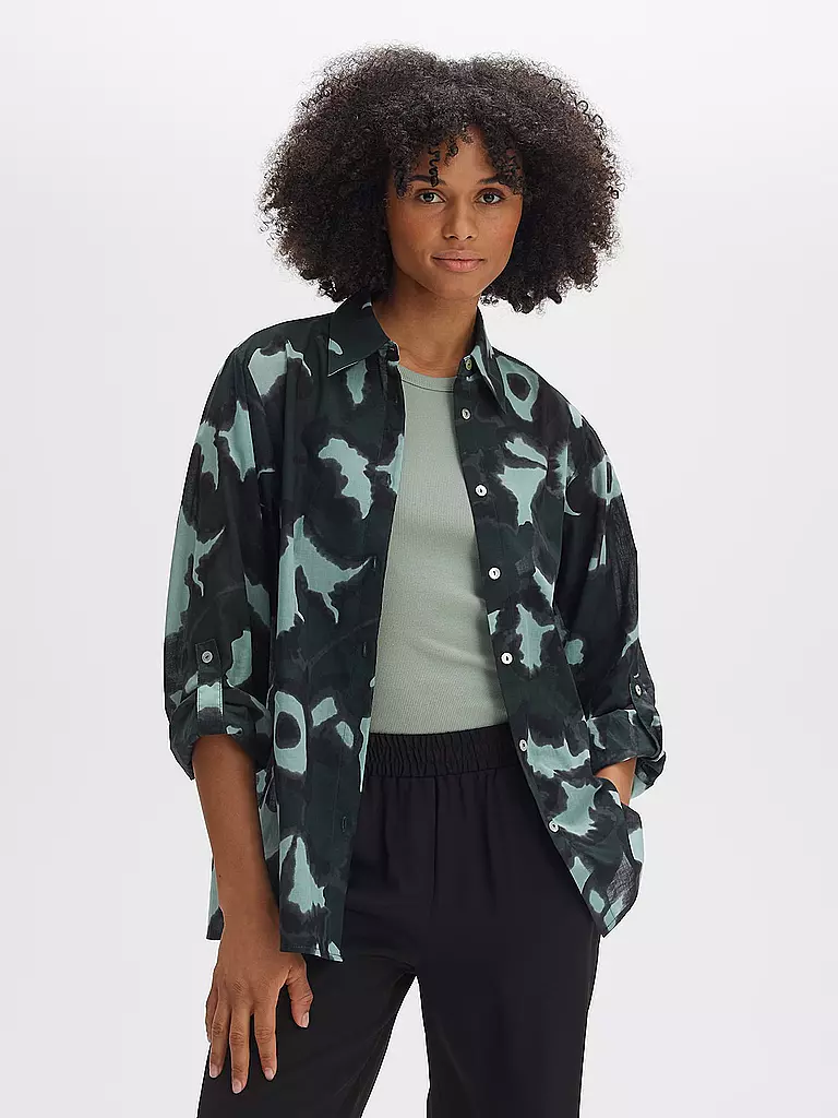 OPUS Bluse FUMINE FLORAL petrol