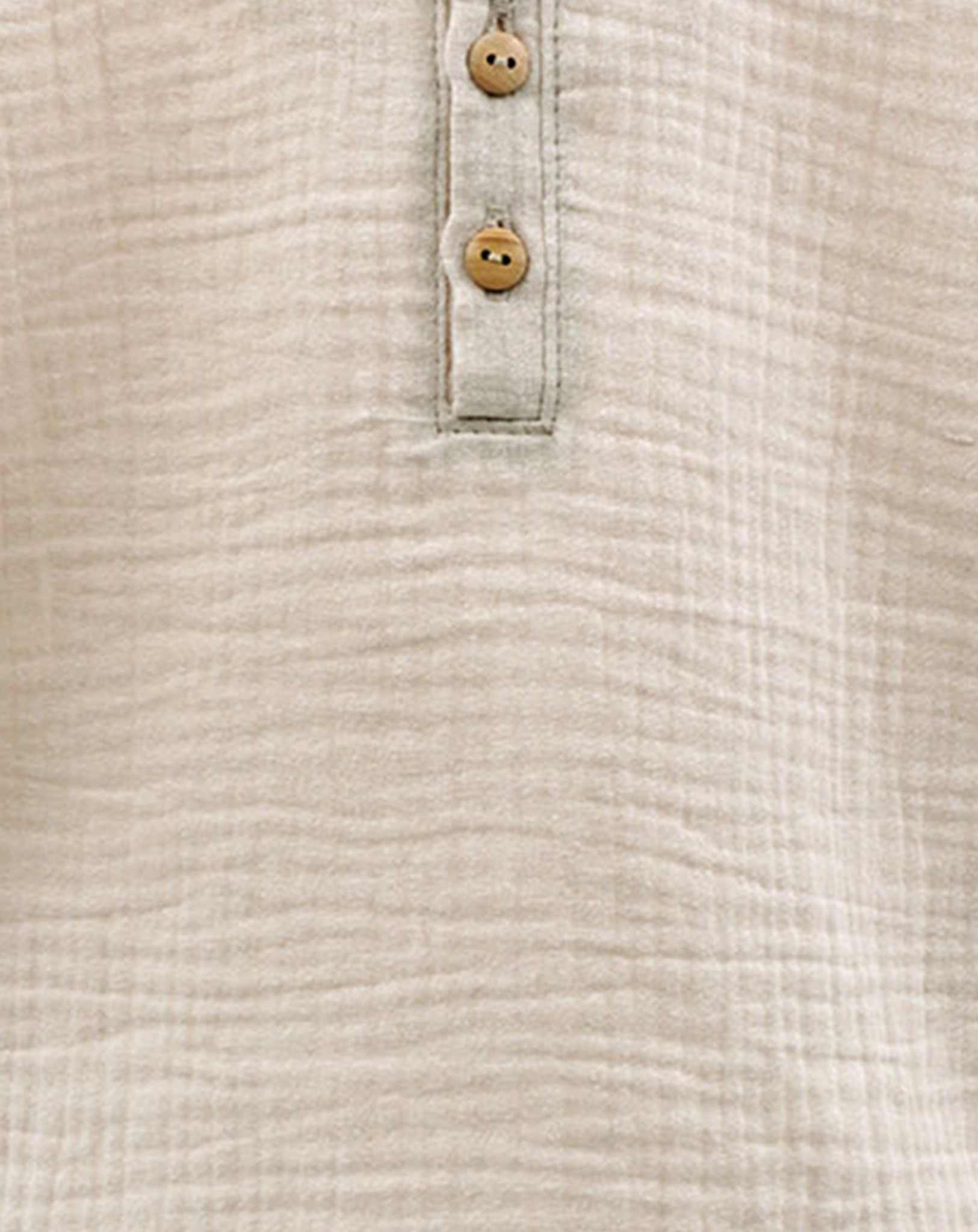 Kurzarm-Hemd MUSSELIN in beige