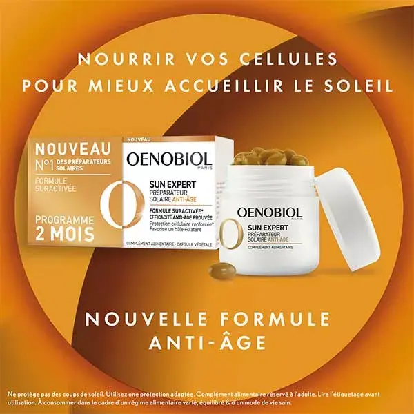 Oenobiol Sun Expert Anti-Aging Sun Preparation - Pacote com 2 x 30 cápsulas