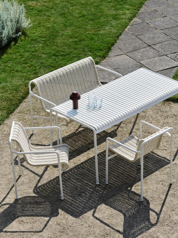 Hay Palissade Cord Dining Armchair tuinstoel Cream white