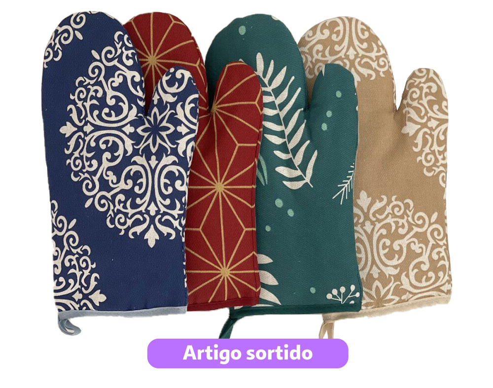 LUVA 100% ALGODÃO CORES SORTIDAS