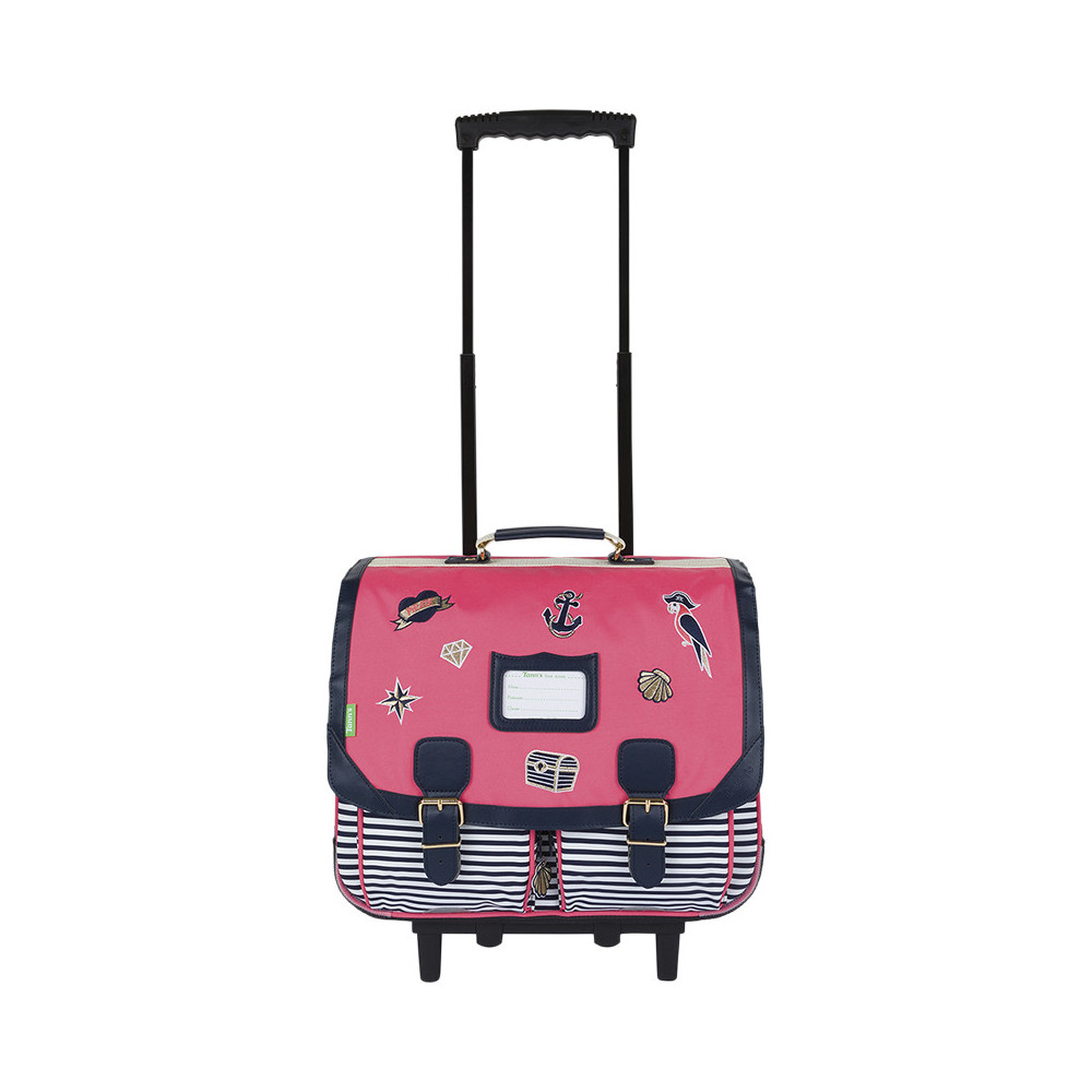 Cartable trolley Enora rose
