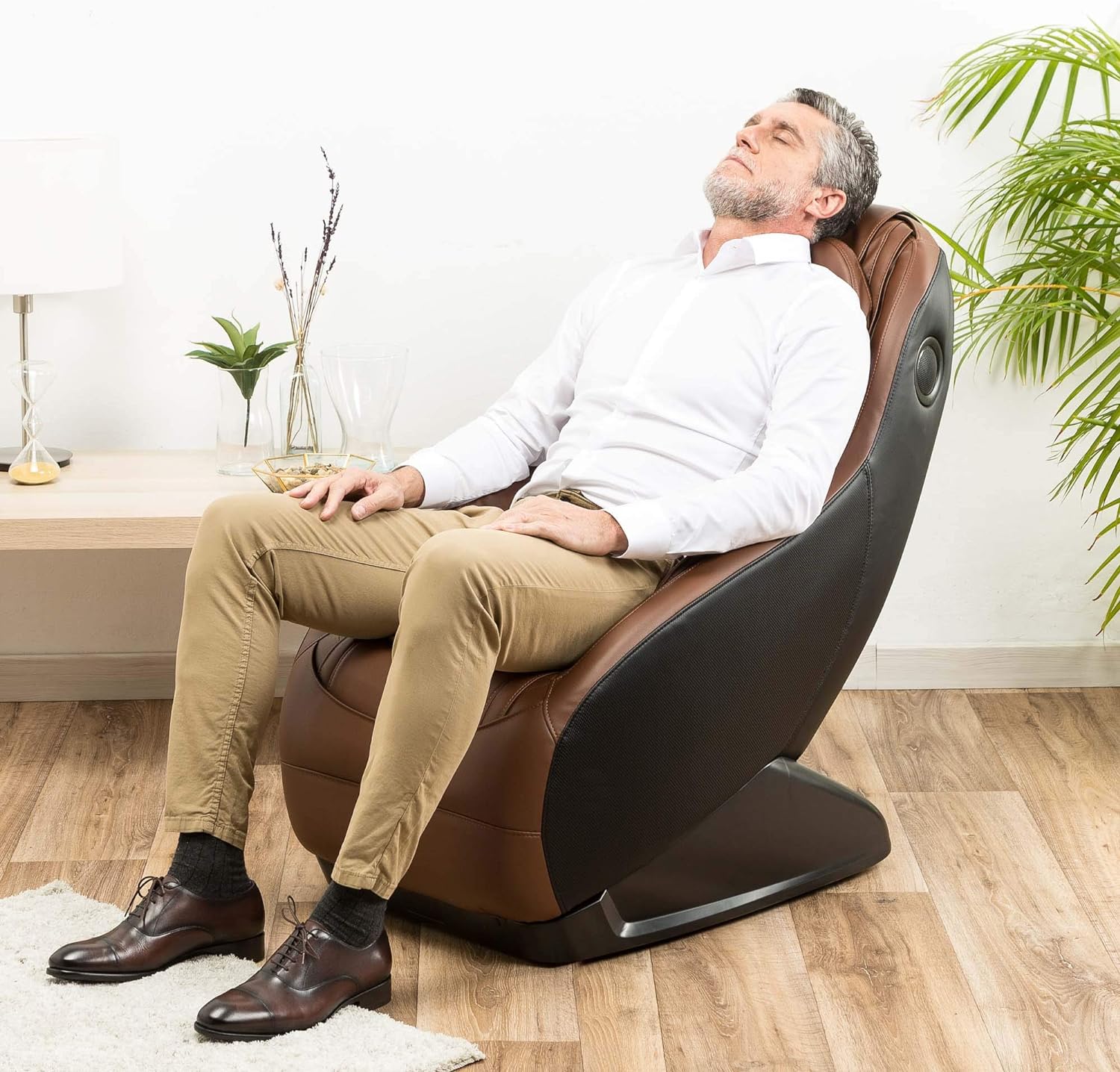 GLOBAL RELAX | Guru&reg; | Sill&oacute;n de Masaje y Relax Rojo | 3 Modos de Masaje | Funci&oacute;n Presoter&aacute;pia con Aire | Sonido Envolvente 2D | Sillon masajeador con Sistema Bluetooth y USB