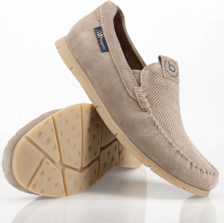 Bugatti Beige Loafers voor Mannen Beige Heren