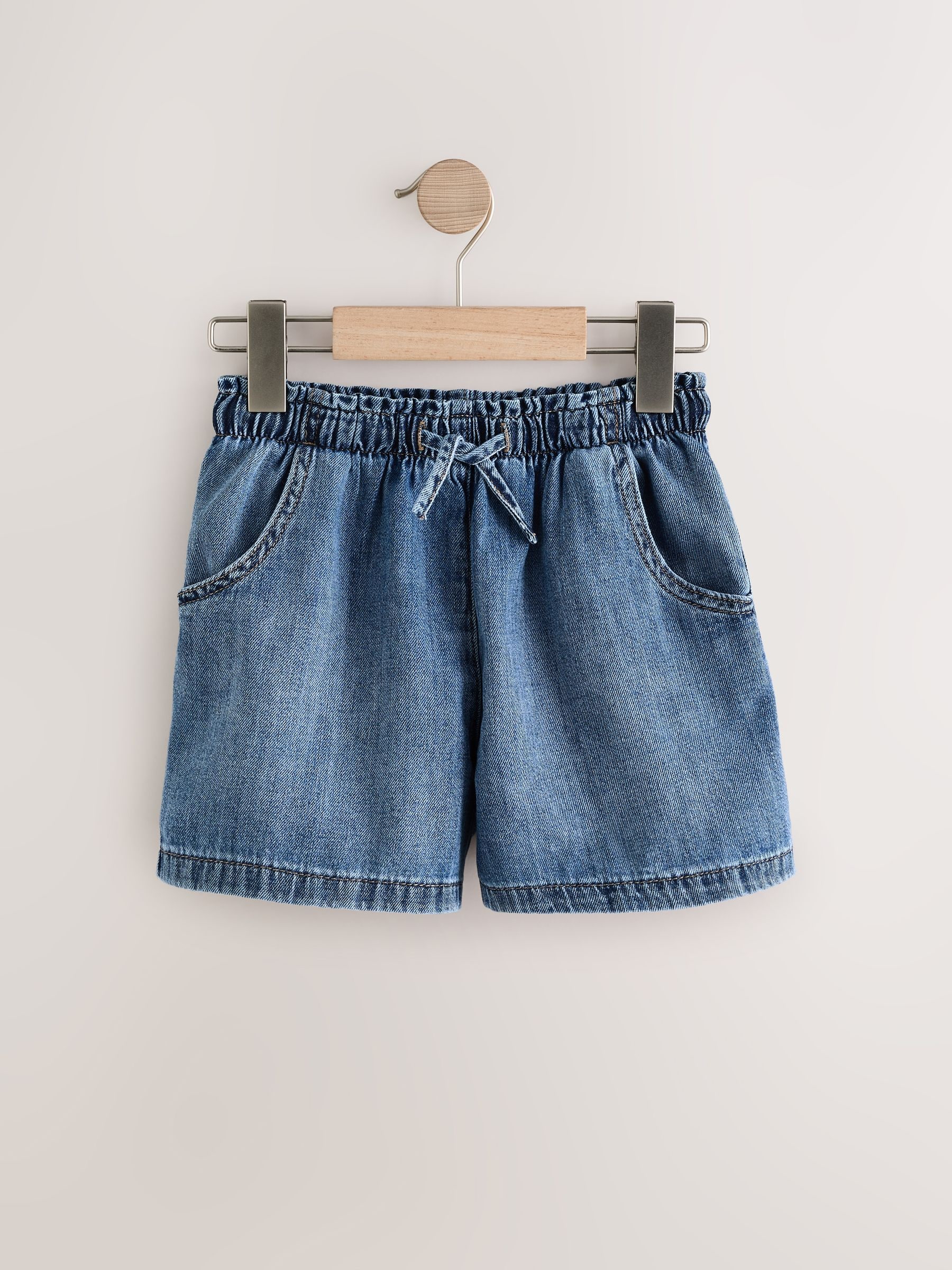 Normaal blauw - 100% katoenen denim shorts verpakking van 2 (3 - 16 jr)