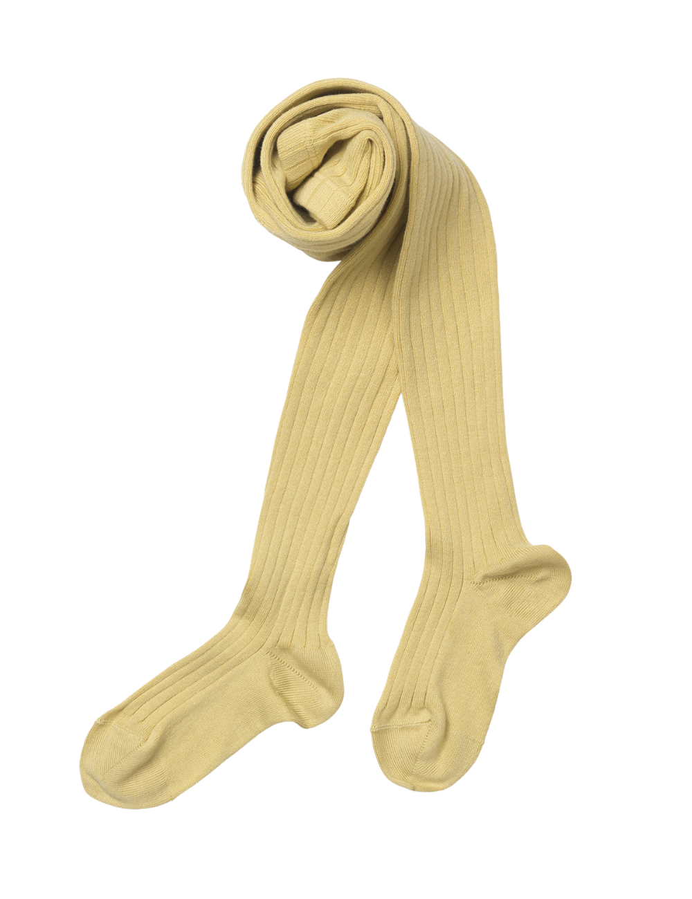 Basic Rib Tights - Banana