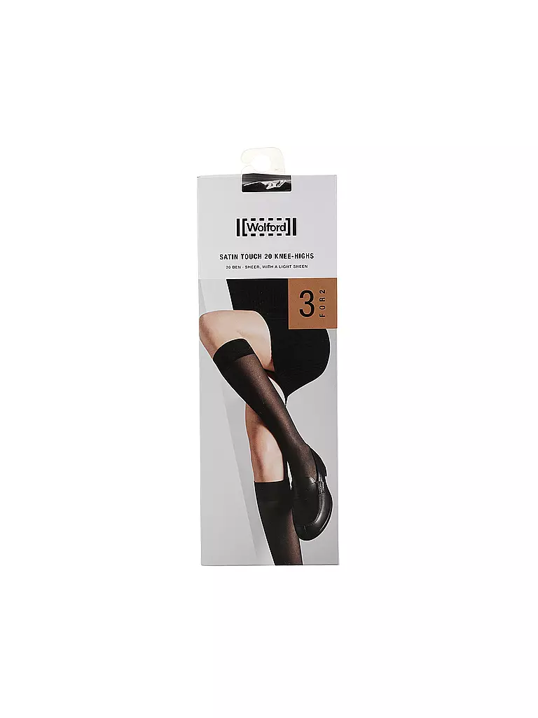WOLFORD Kniestrümpfe 3er Pkg. black  schwarz