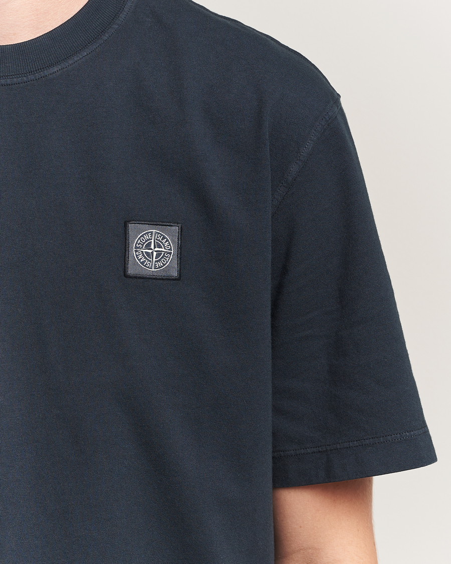 Stone Island Combed Organic Cotton T-Shirt Navy