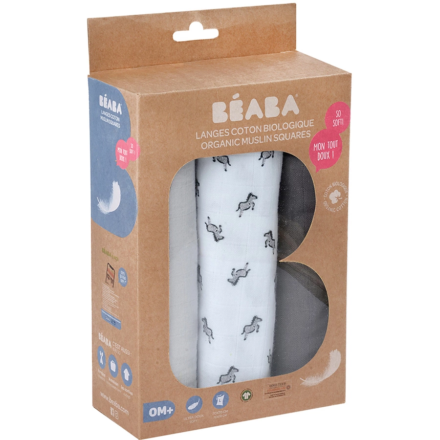 BEABA® 3er Set Pucktücher Savanne