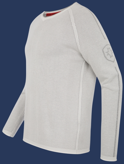 Herren Pullover 008 KoNitC, Lazerwhite/Silvergrey