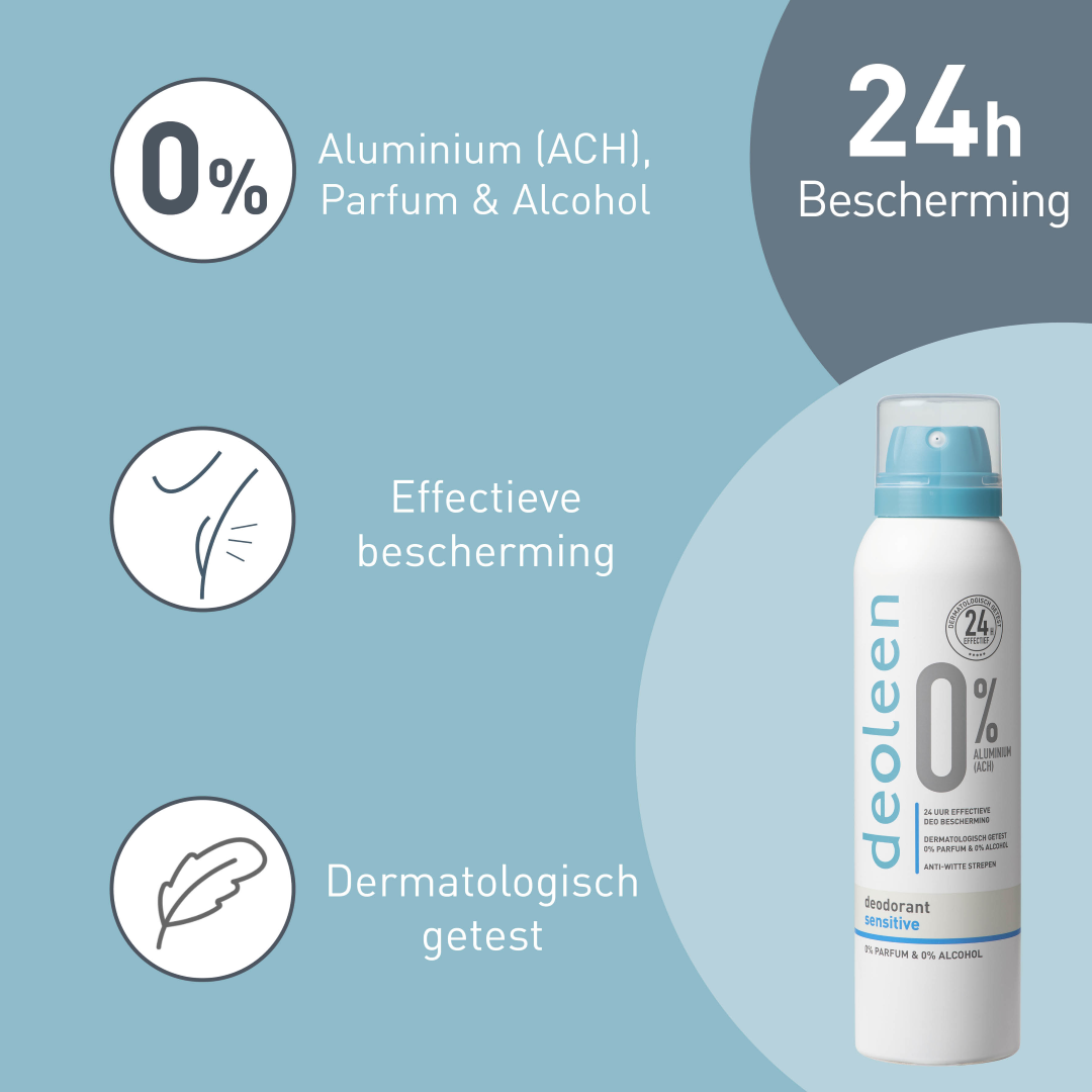 Deoleen Deodorant spray 0% sensitive (150 ml)