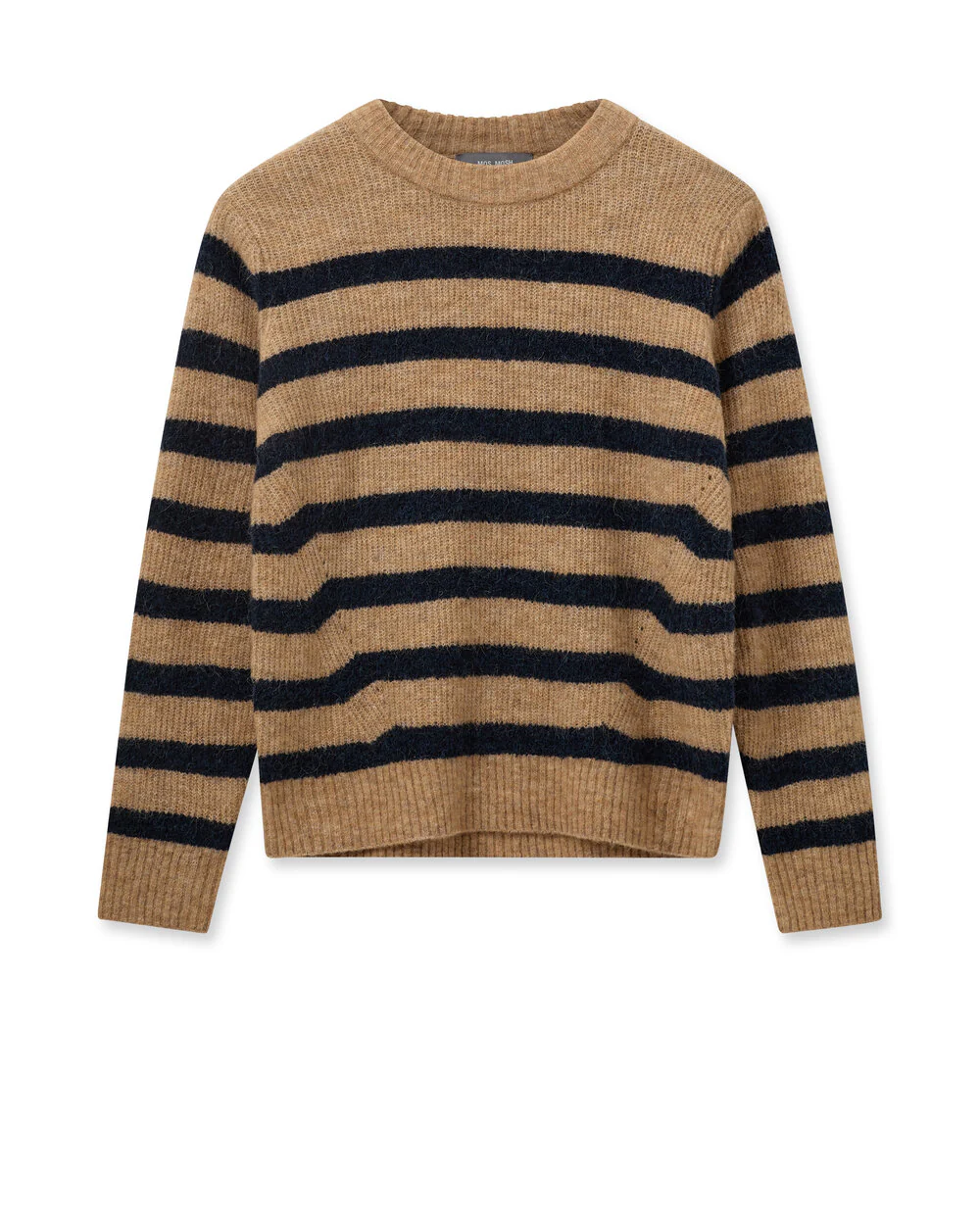 Mos Mosh  Thora Stripe Crewneck striktrøje - Tannin