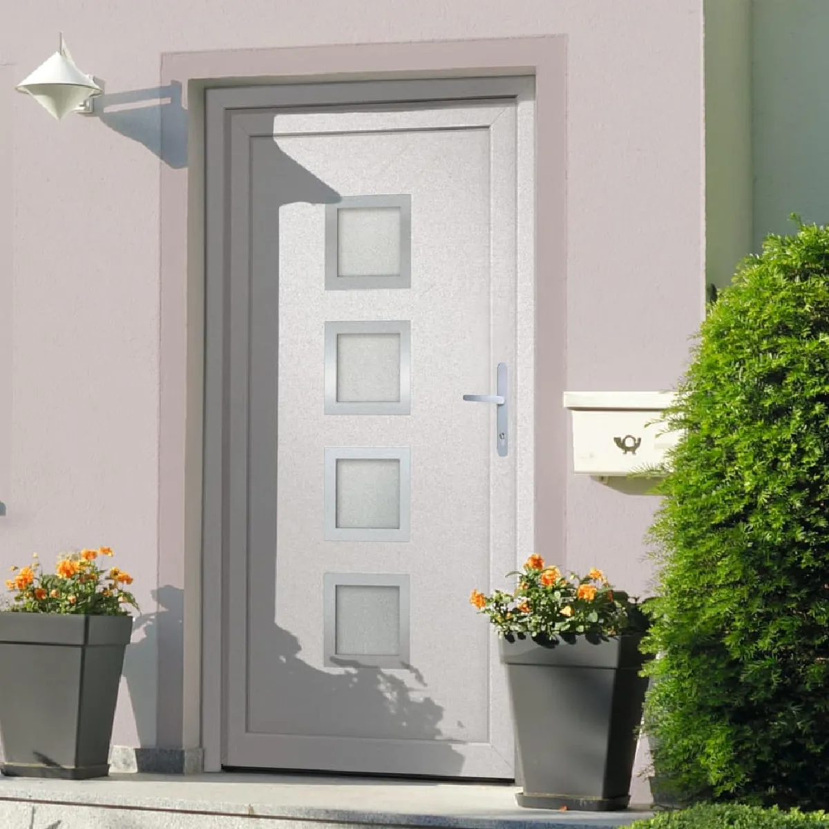 vidaXL Porte d'entrée 108x208 cm - Blanc