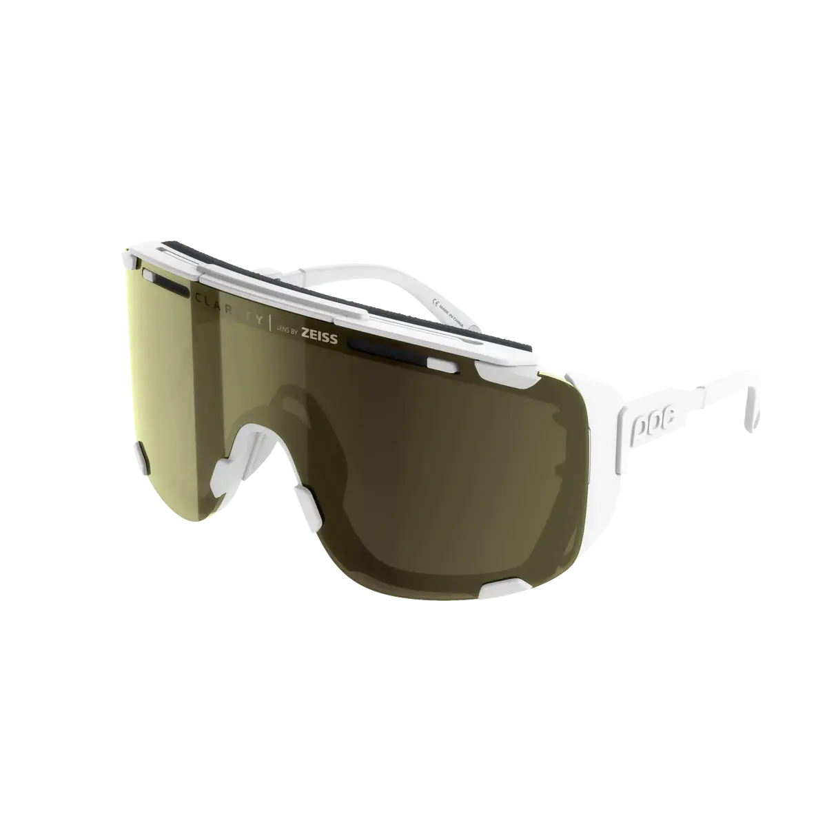 POC Devour Glacial Sport Zonnebril Wit met Universal Lens Goud
