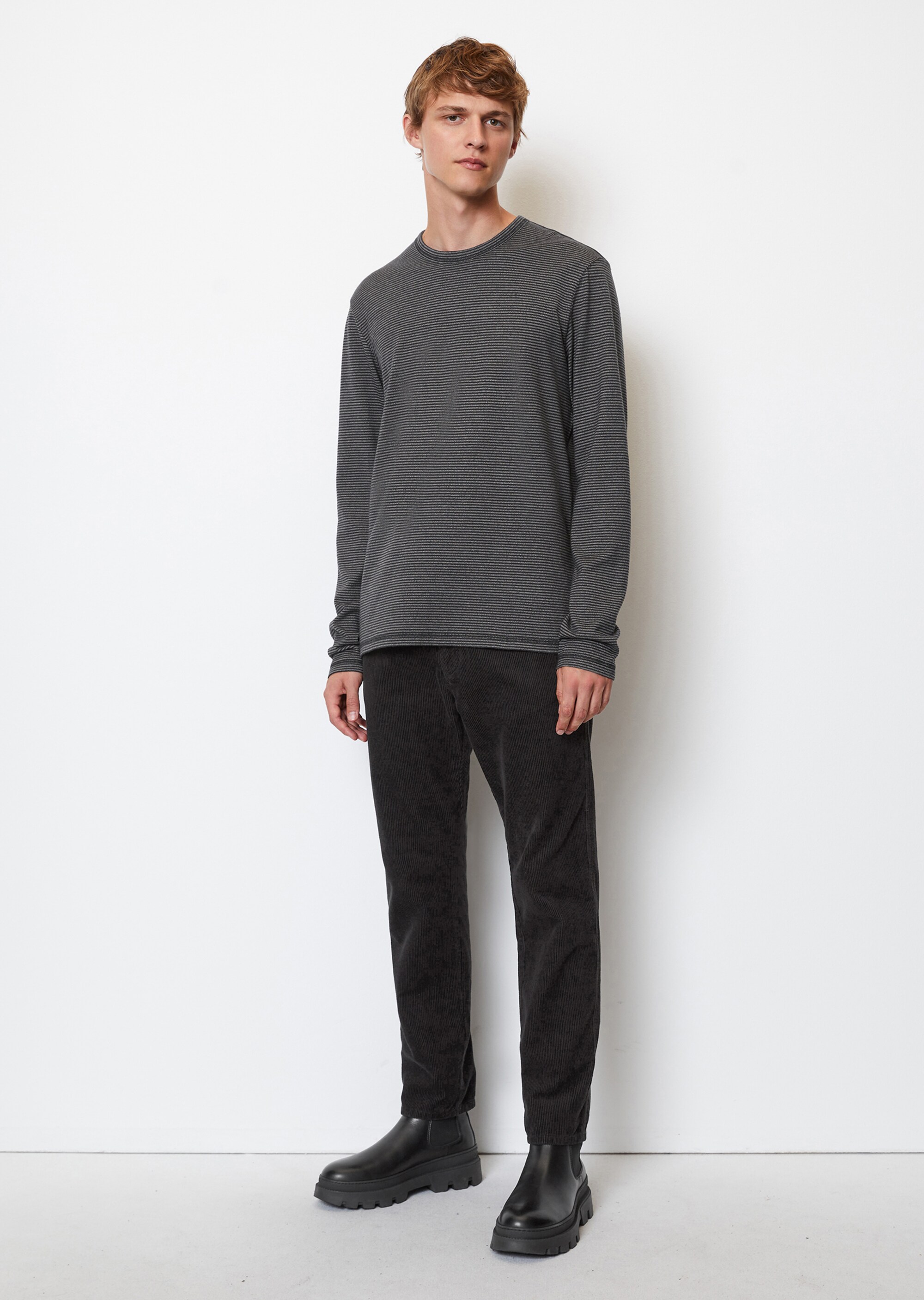 Longsleeve regular aus gestreiftem Grindle-Jersey