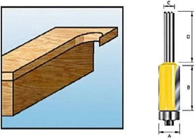 Makita D-10481 Freesbit Kantenfrees   lager S 8mm 12,7x25,4mm