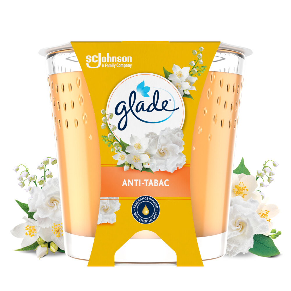 Glade Geurkaars Anti Tabac 100% Raapzaadwax112 gr
