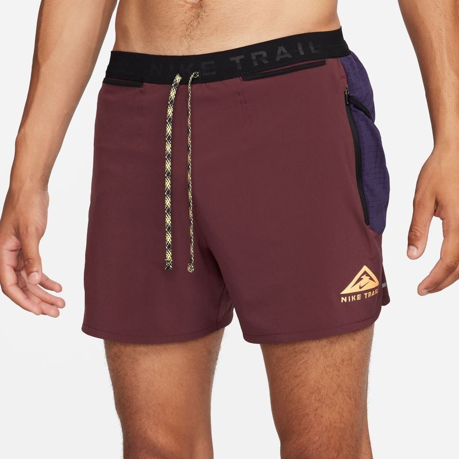 Nike Short Running Dri-FIT Second Sunrise 5'' Brief - Bordeaux Foncé/Violet/Melon