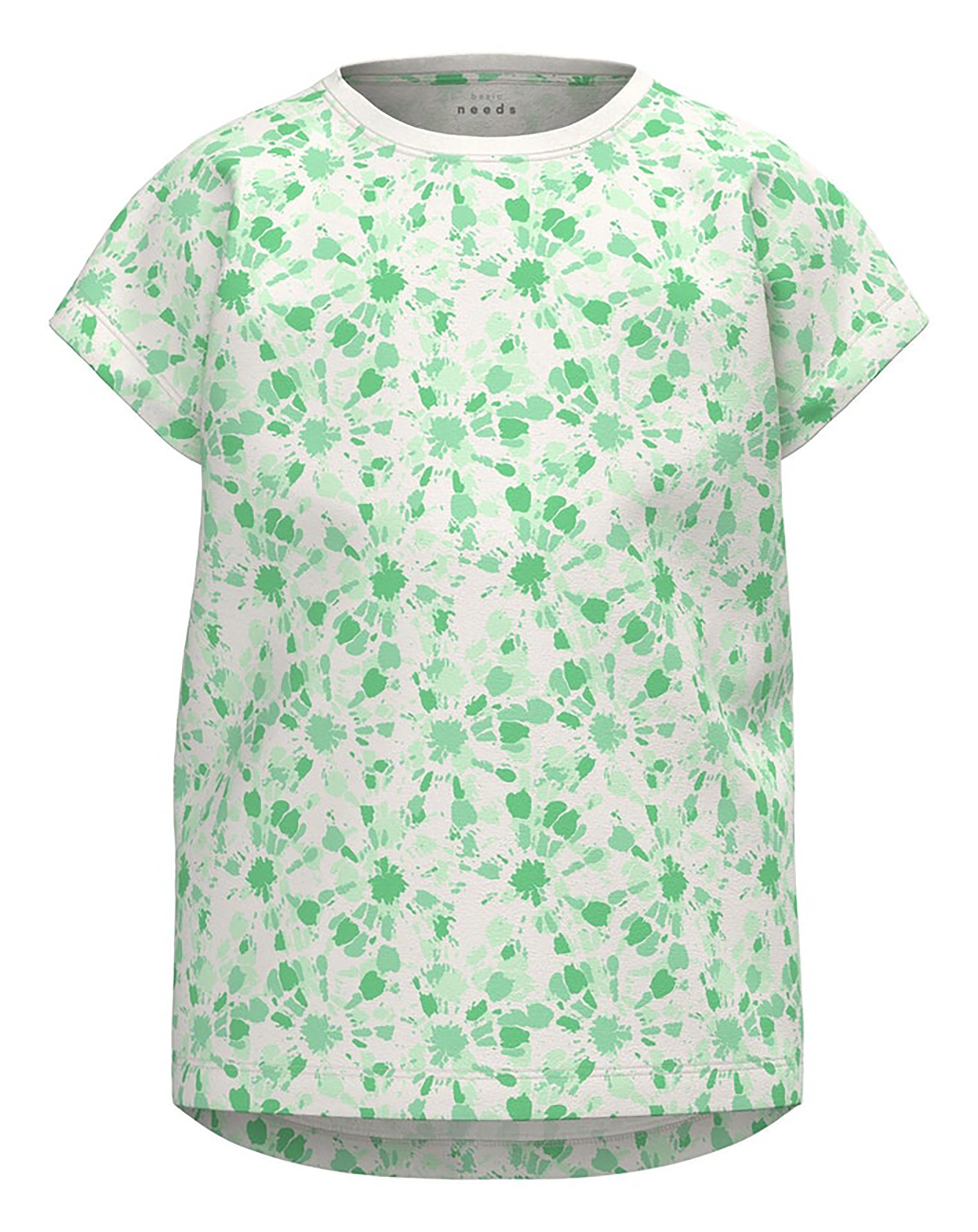 T-Shirt NKFVIGGA - SPLASH in white alyssum