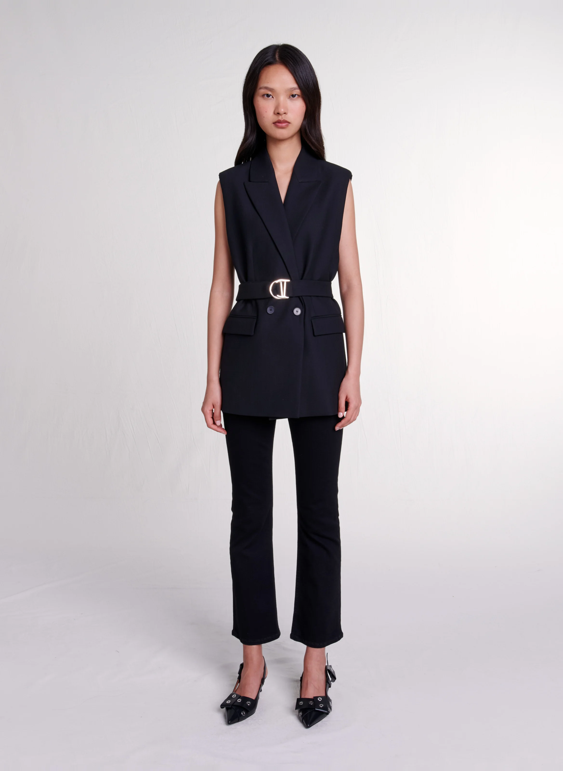 Veste de tailleur droite| Noir