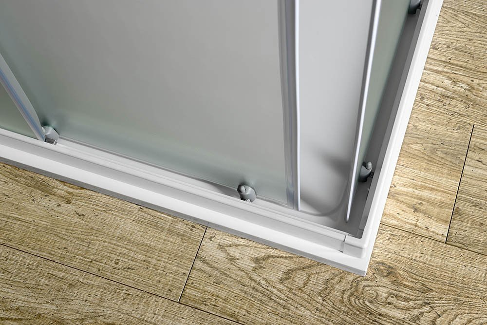 Aqualine Alain vierkante douchecabine 80x80cm mat glas