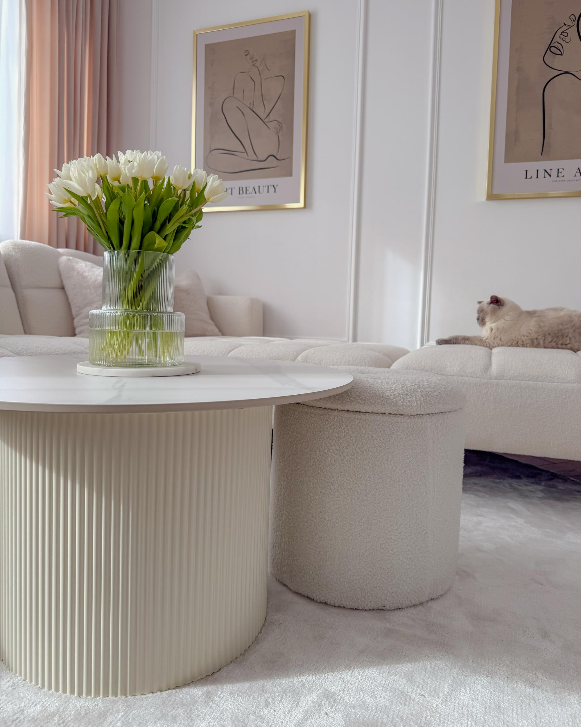 Salontafel LEONA Keramiek Lichtbeige