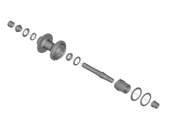 Shimano MT501 Akselsæt m. Micro Spline Body