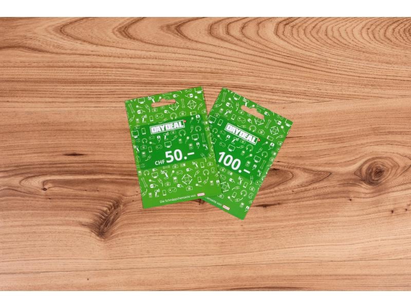 DayDeal.ch Geschenkkarte CHF 50.- Physische Geschenkkarte – Freude schenken!