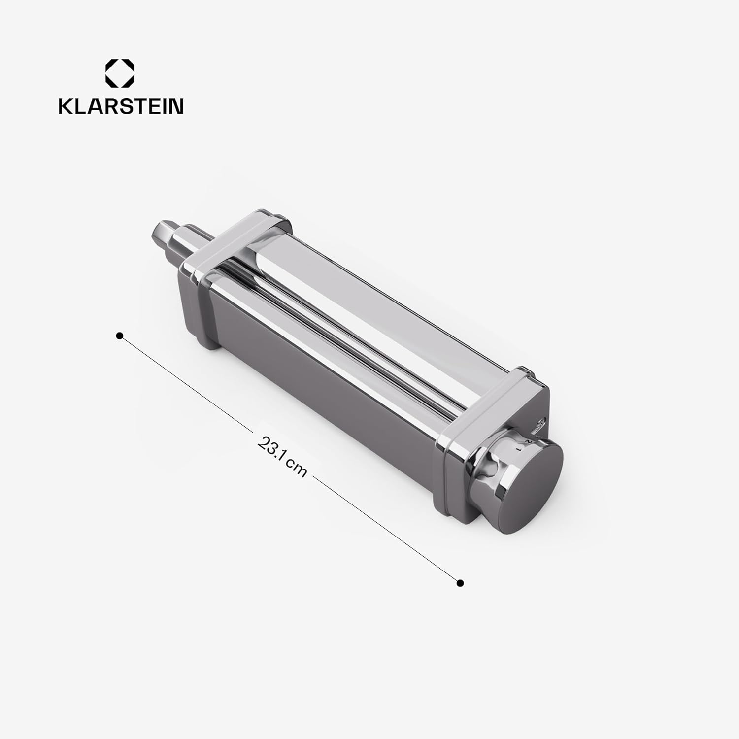 Klarstein Chiara Küchenmaschine Nudelaufsatz – 3-in-1 Pasta-Zubehör, Edelstahl, Spülmaschinenfest, 8 Stufen, Fettuccine & Spaghetti-Schneider, Kompatibel mit Chiara Küchenmaschine