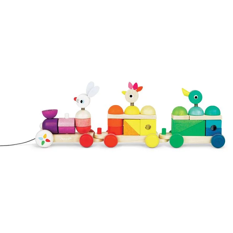 TRAIN GEANT MULTICOLOR ZIGOLOS - EN BOIS