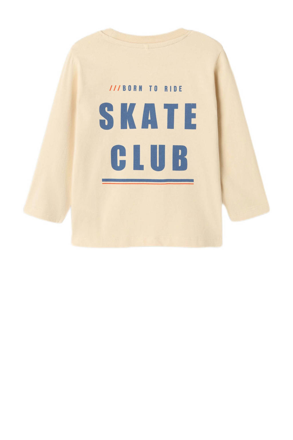 NAME IT longsleeve NMMOTIS met backprint ecru