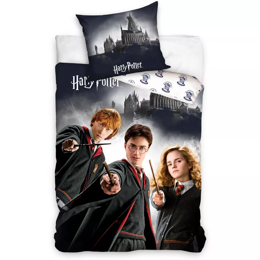MTOnlinehandel Bettwäsche Kinder-Bettwäsche Mädchen und Jungen Lizenzmotiv, 80x80 + 135x200 Harry Potter Darsteller