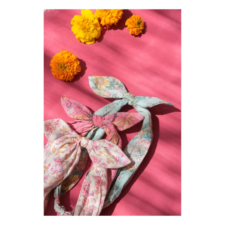 Louise Misha Headband Coton Bio Nœud Fleurs Cally | Ecru