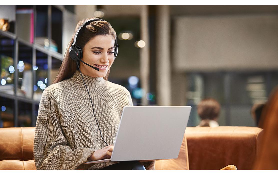 Headset Evolve2 30 SE Duo MS Schwarz, USB-CEntwickelt, damit Sie produktiv bleiben, leicht, tragbar, zuverlässig, komfortabel
