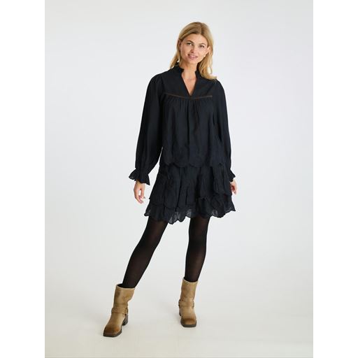 Neo Noir Heline Emb Bluse, Navy, 40