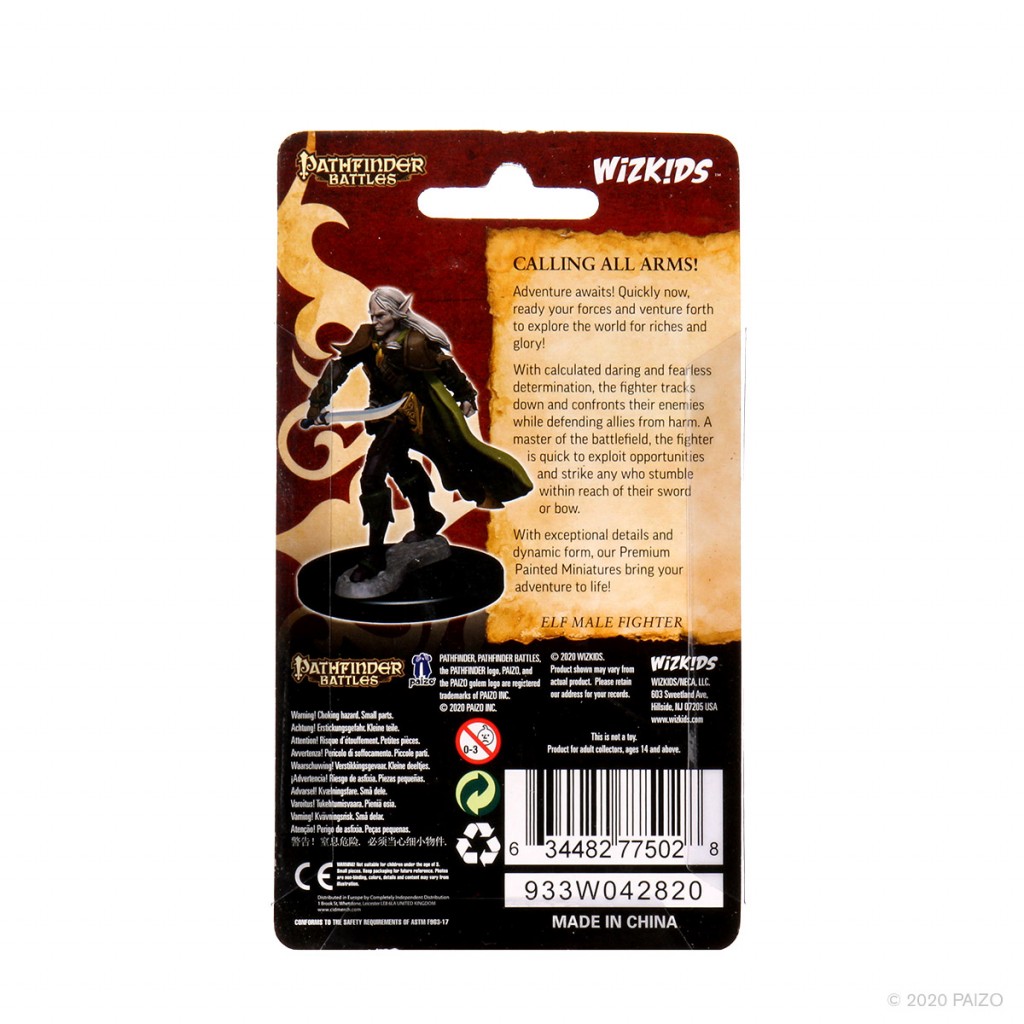 Pathfinder Battles Premium Figures - Elf Fighter Male