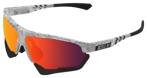Scicon Sports Aerocomfort SCN PP Regular Lunettes De Soleil De Performance Sportive (Scnpp Multimorror Rouge/Matt Gelé)