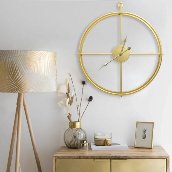 vidaXL Relógio de Parede 52 cm Ferro Dourado - 3639772486