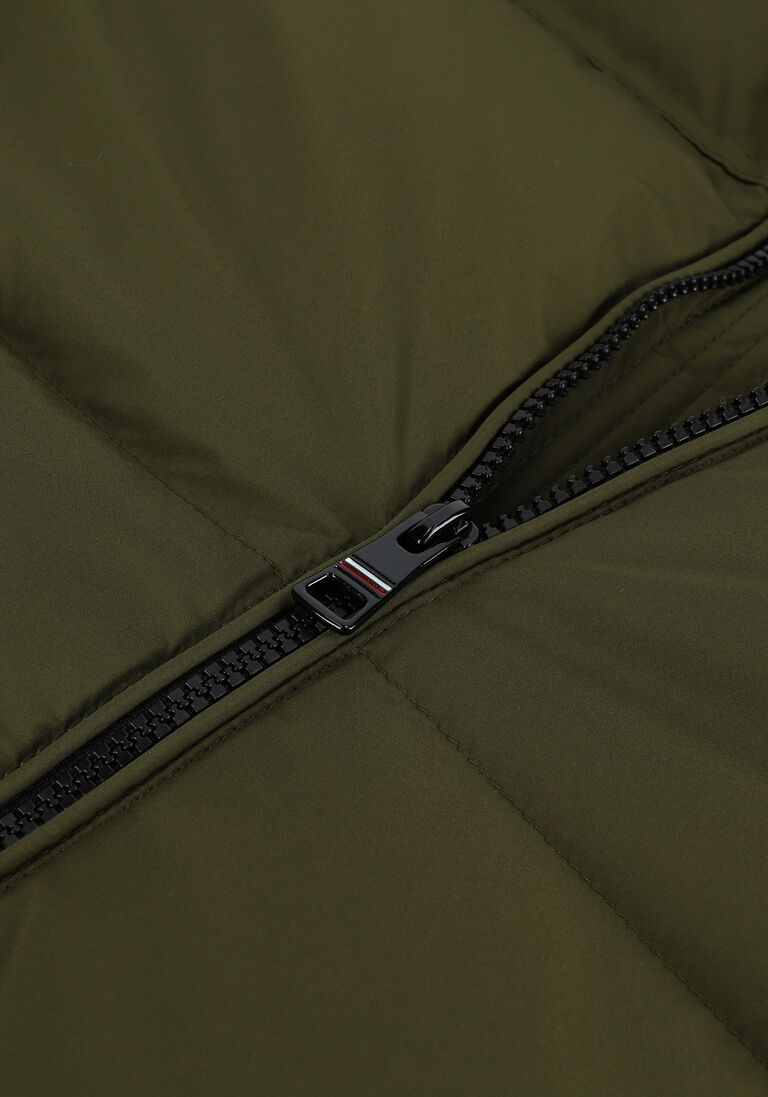 TOMMY HILFIGER olijf tommy hilfiger gewatteerde jas hilfiger down stand collar jkt