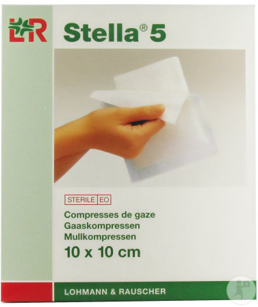 Lohmann & Rauscher Stella 5 Compresse De Gaze Stérile 10x10cm 12 Pièces (35005)