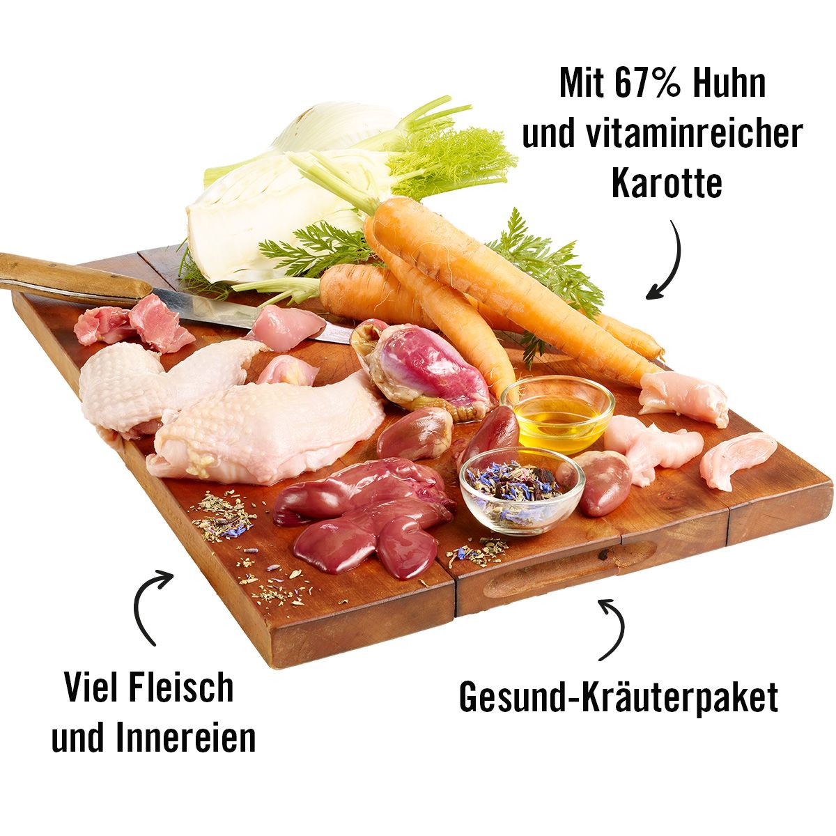 Dogs’n Tiger Adult Premium Hundefutter, Nassfutter, Getreidefrei, Mahlzeit, Huhn & Karotte