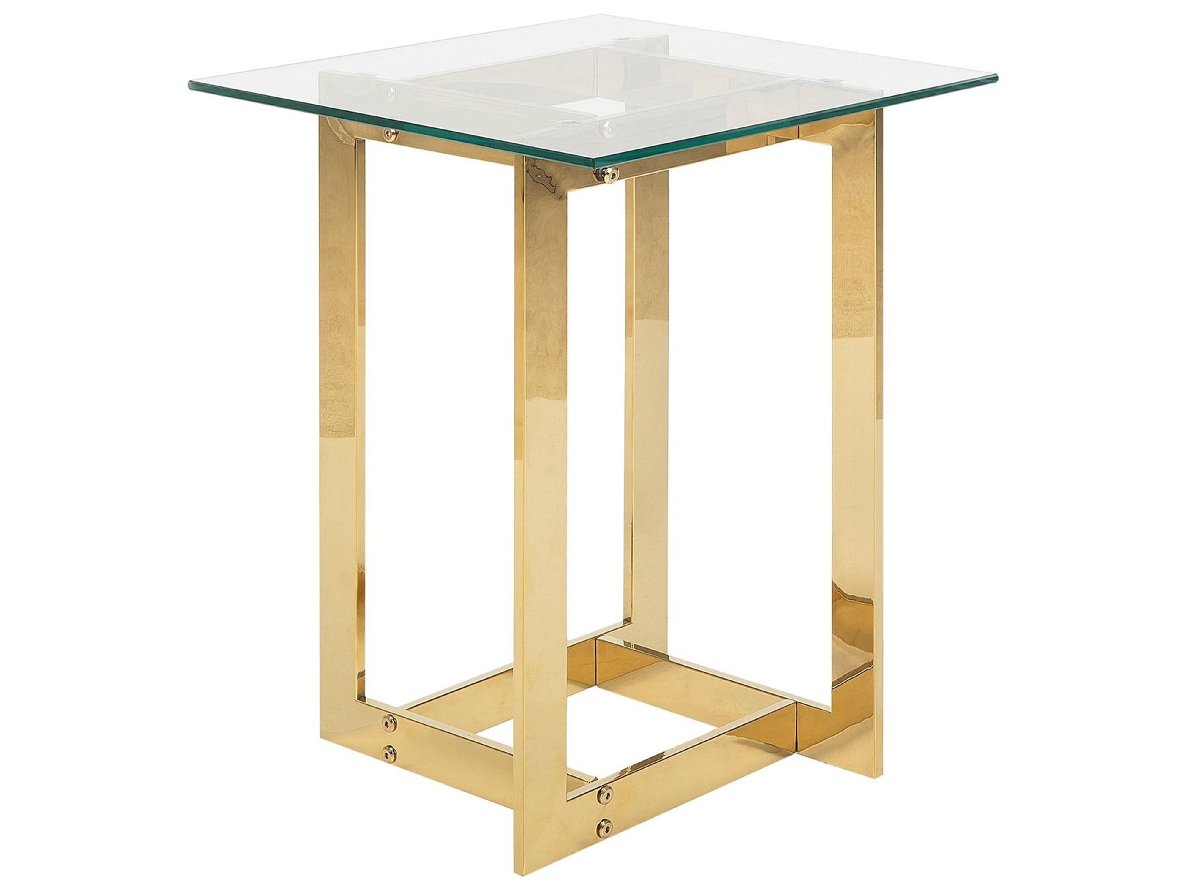 Bijzettafel CRYSTAL Veiligheidsglas Goud