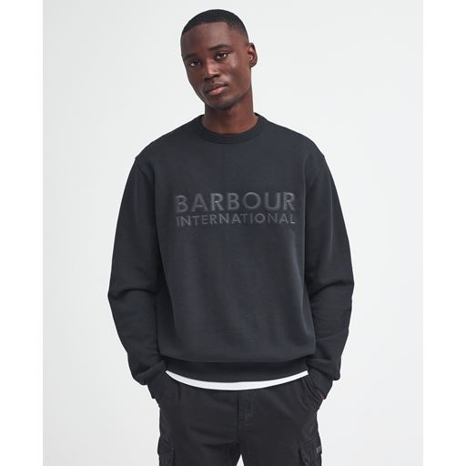 Barbour International Otis Logo Crew Neck Sweatshirt, Black, XXL