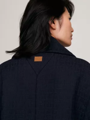 Casaco de lã listrado oversized Tommy x Pendleton New York