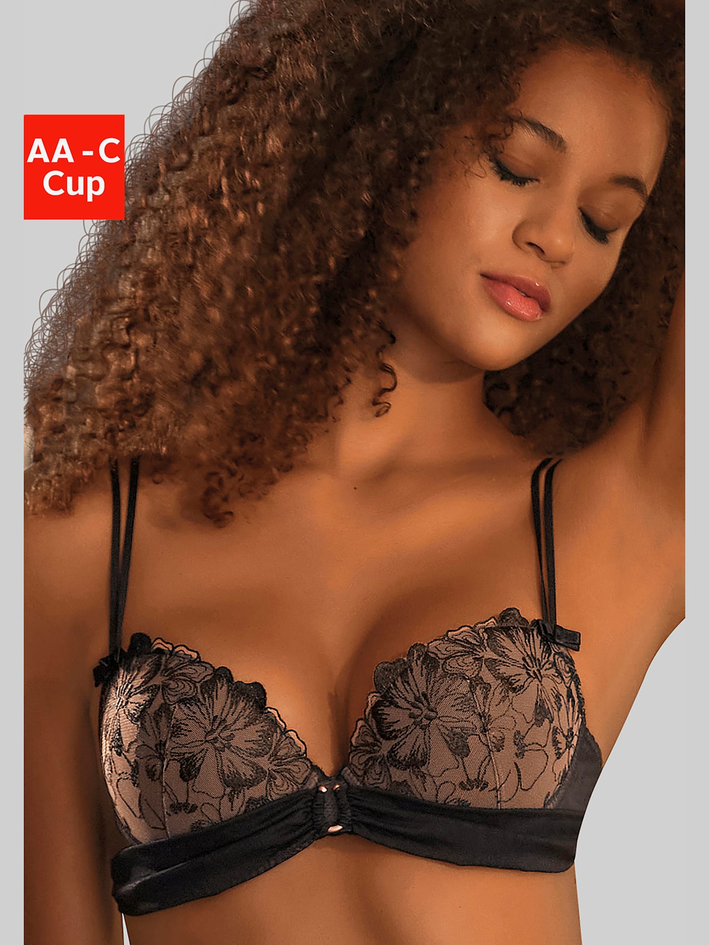 Ravissant soutien-gorge push-up avec doubles bretelles spaghetti